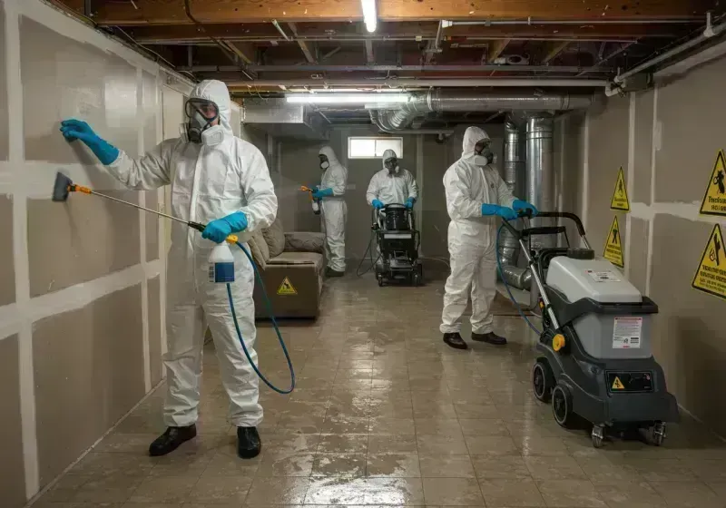 Basement Moisture Removal and Structural Drying process in Welby, CO